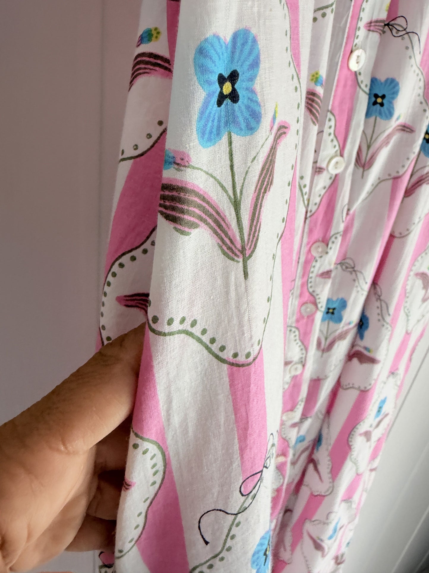 Vestido Sira largo · Rosa nomeolvides