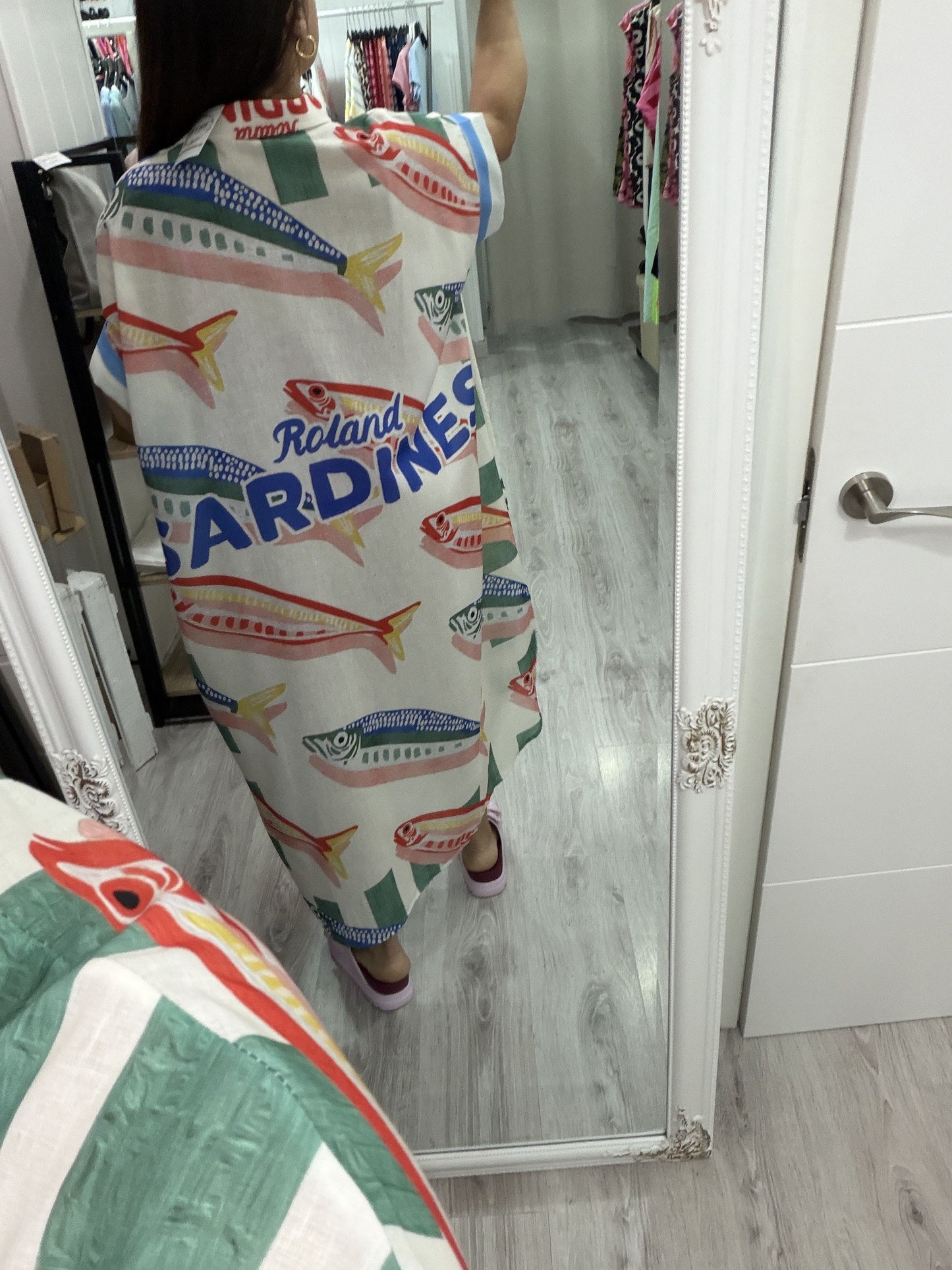 Vestido Sardines verdes camisero oversize