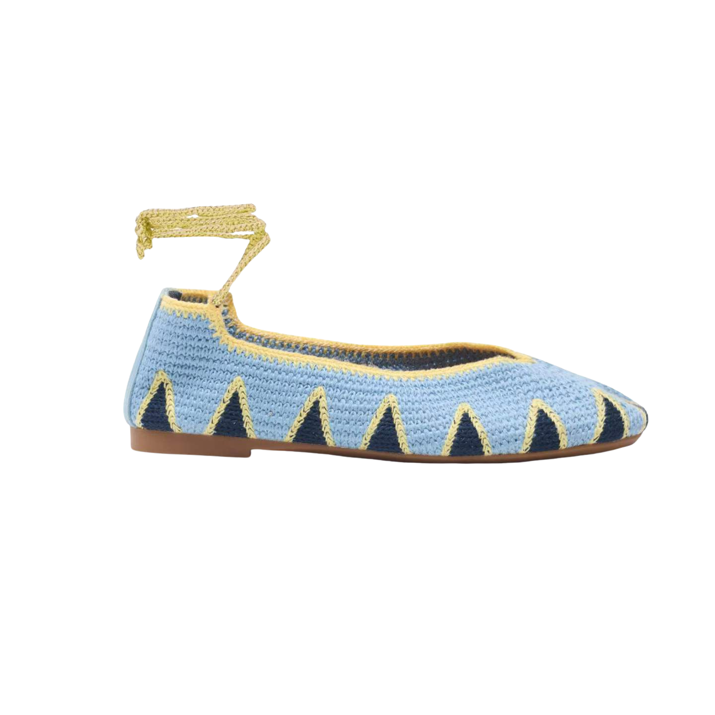 Merceditas crochet azul cielo