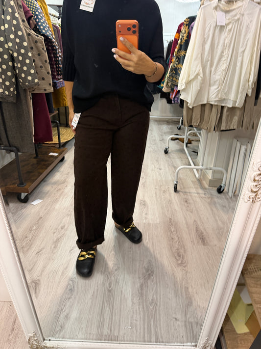 Pantalón Balloon Jeans Topets chocolate
