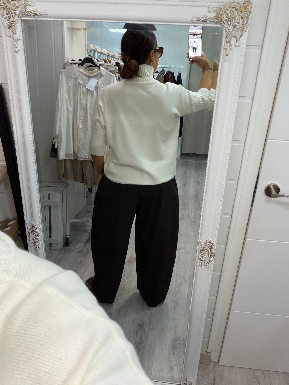 Pantalón Ane algodón chocolate