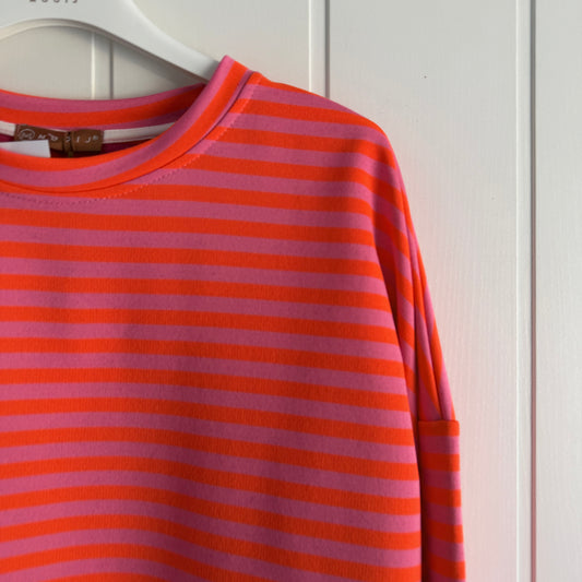 Sudadera Navy fluor fucsia y naranja