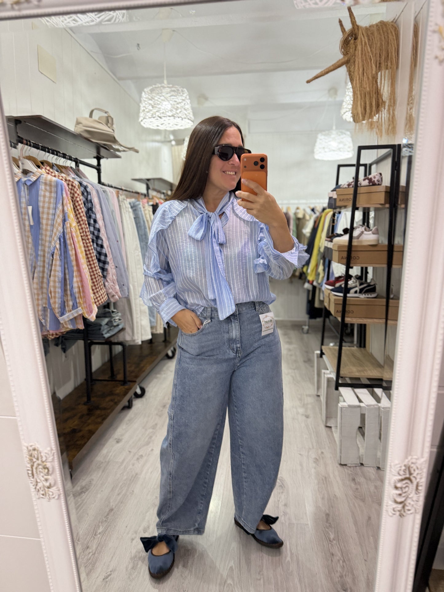 Blusa Rocío rayas azul