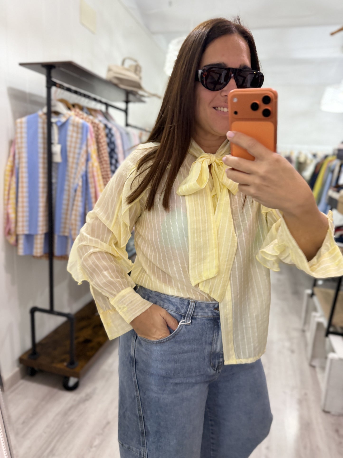 Blusa Rocío rayas amarillo