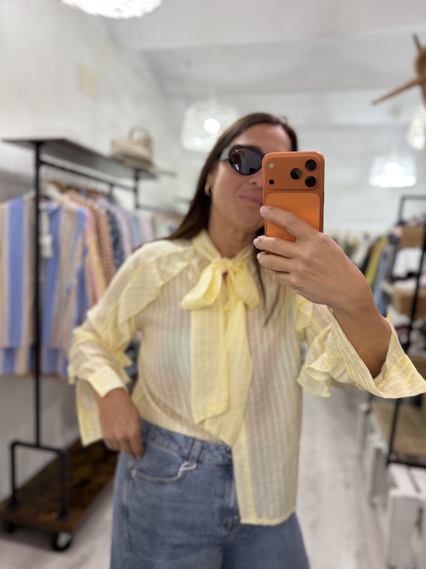 Blusa Rocío rayas amarillo