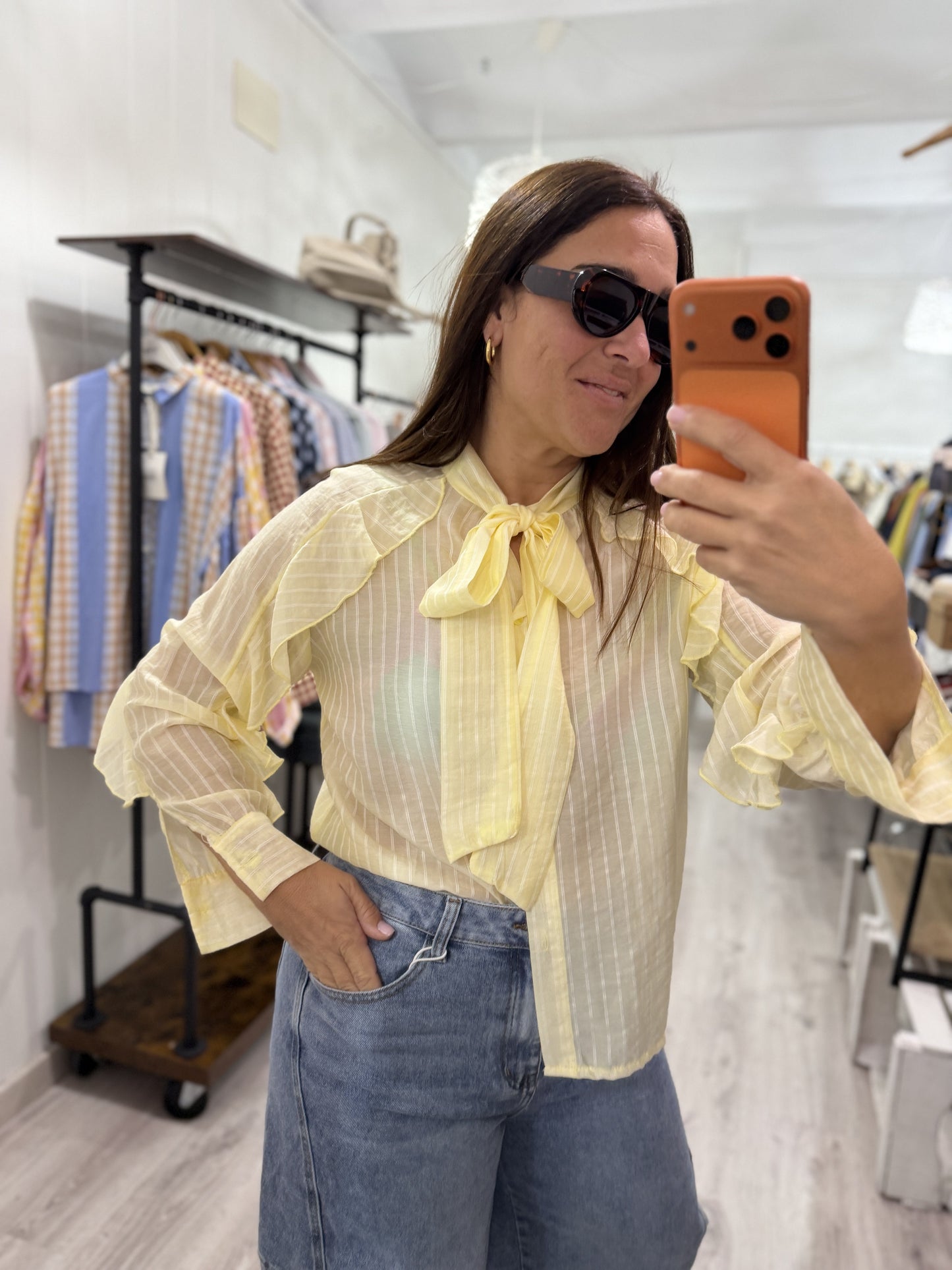 Blusa Rocío rayas amarillo