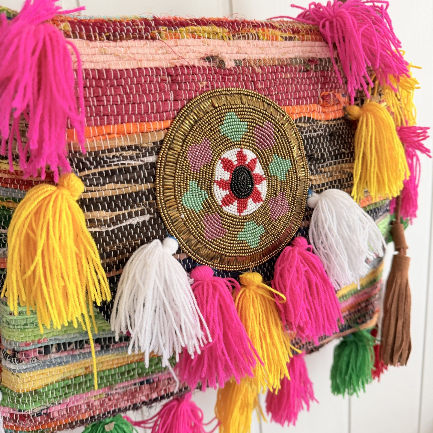 Bolso Boho tribal cuero