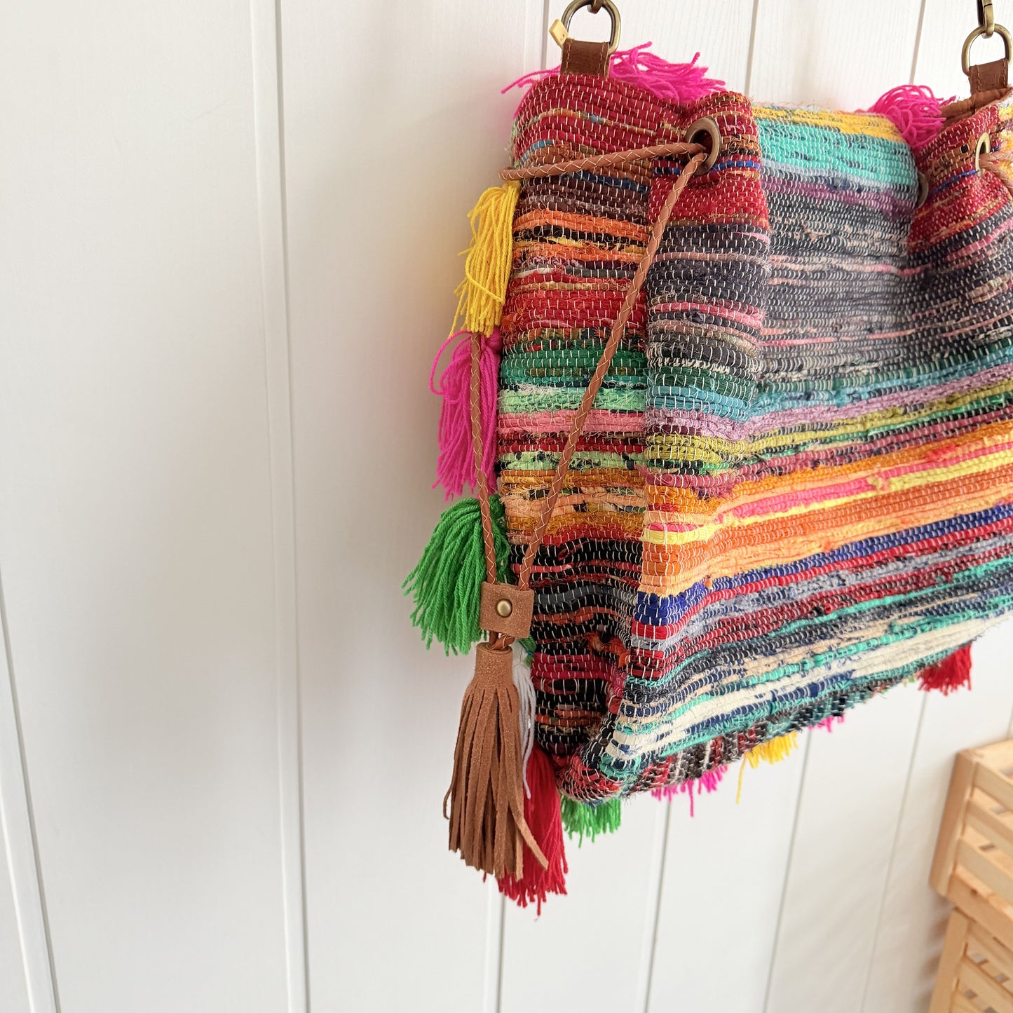 Bolso Boho tribal cuero