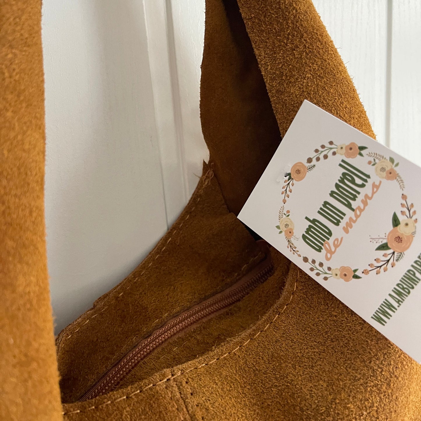 Bolso Coachella piel camel - con asa bandolera