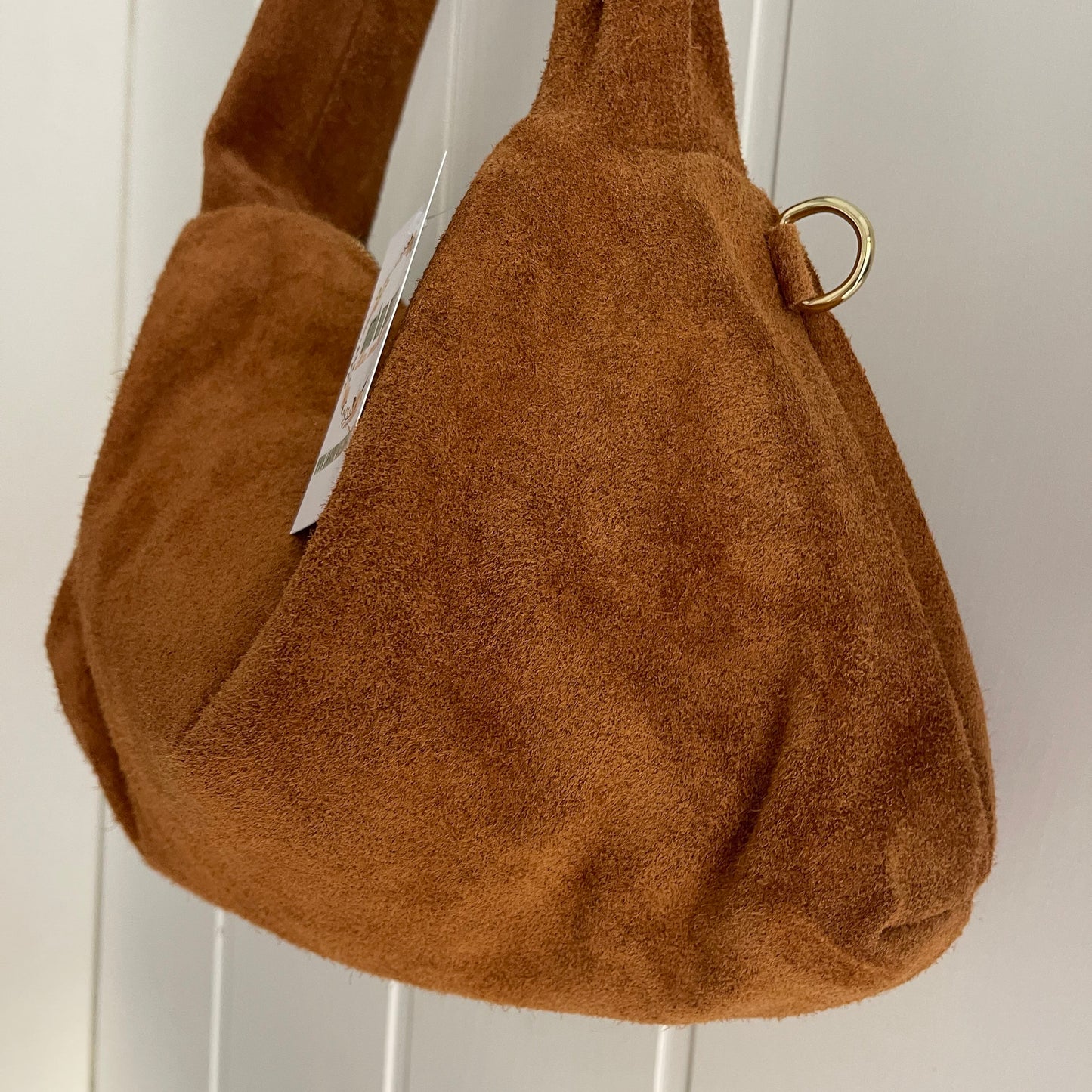 Bolso Knot piel camel - con asa bandolera