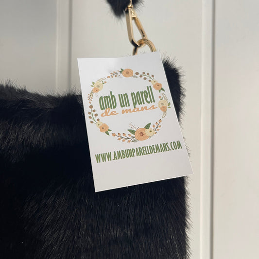 Bolso Fluffy Cube negro