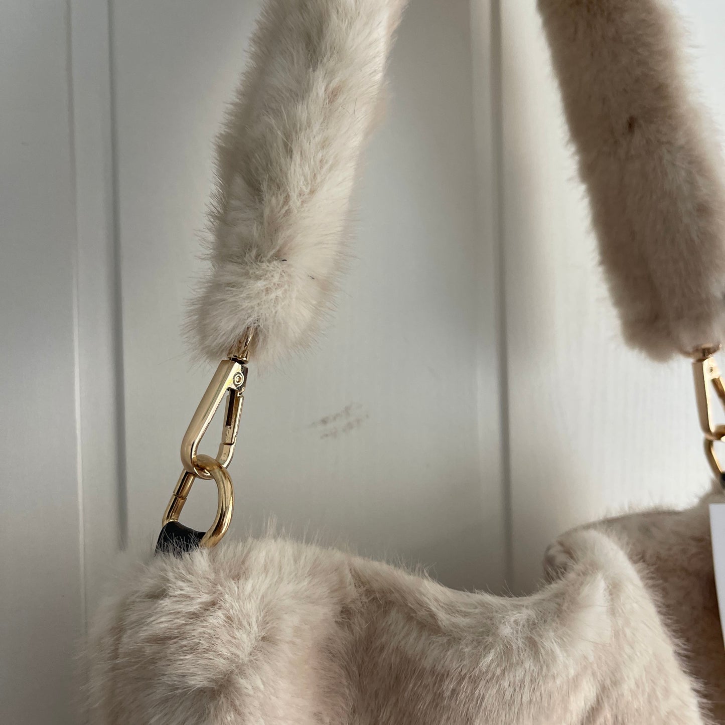 Bolso Fluffy Cube beige