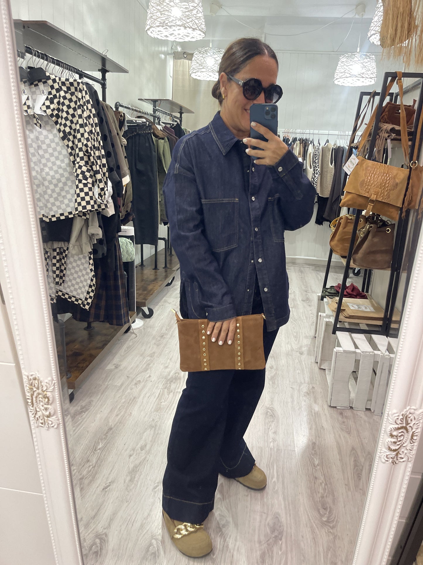 Bolso bandolera Alaska piel camel