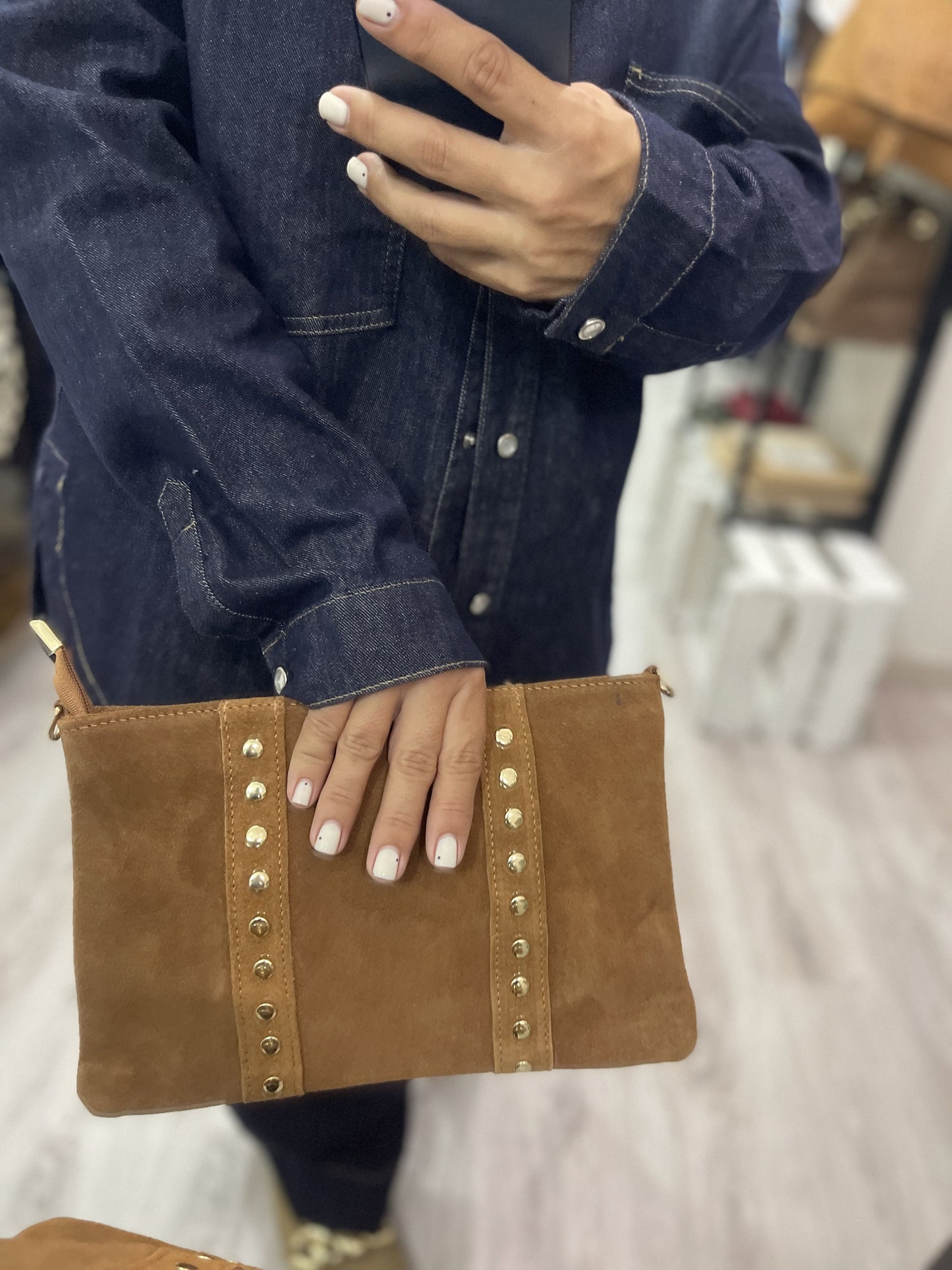 Bolso bandolera Alaska piel camel
