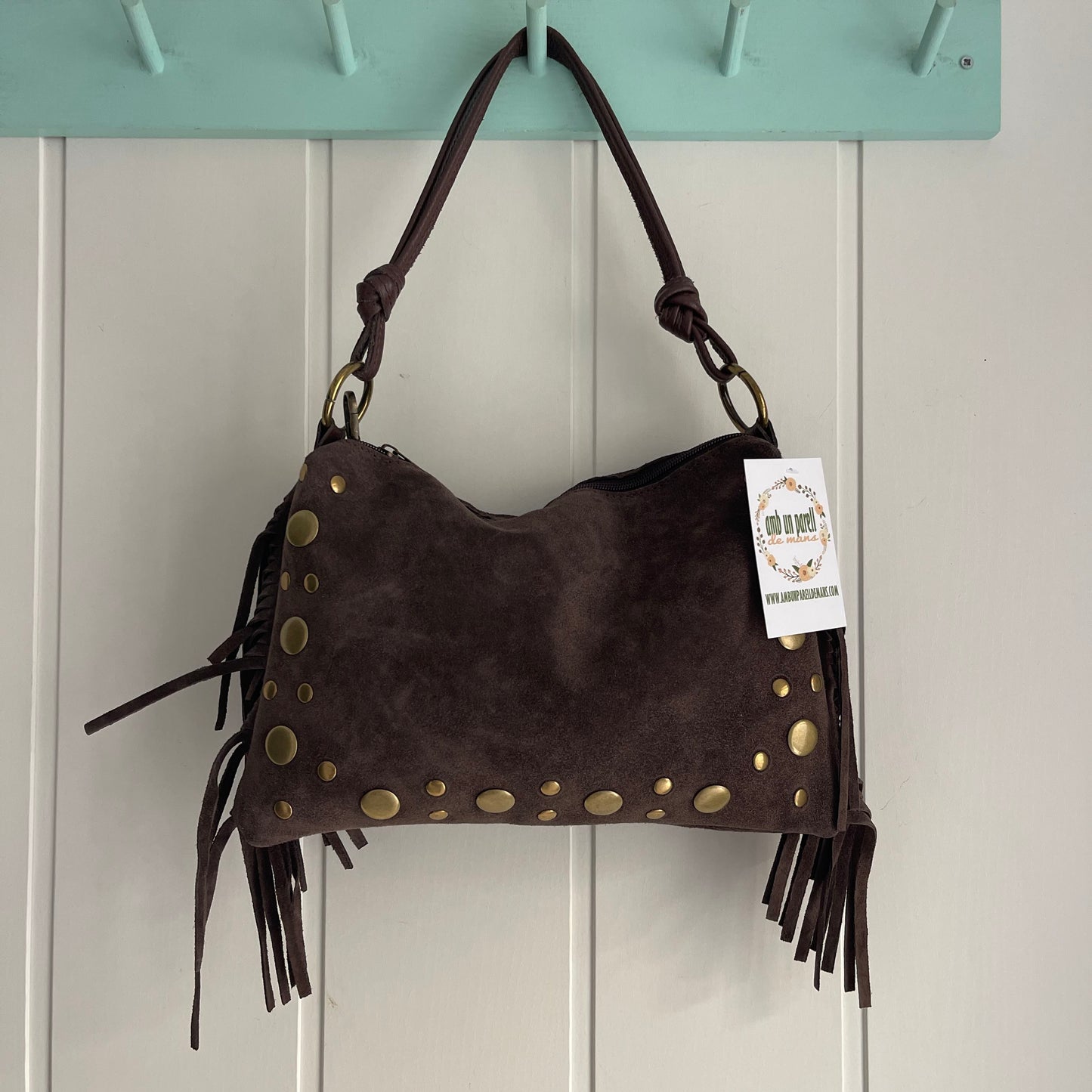 Bolso Tahoma piel chocolate - con asa bandolera