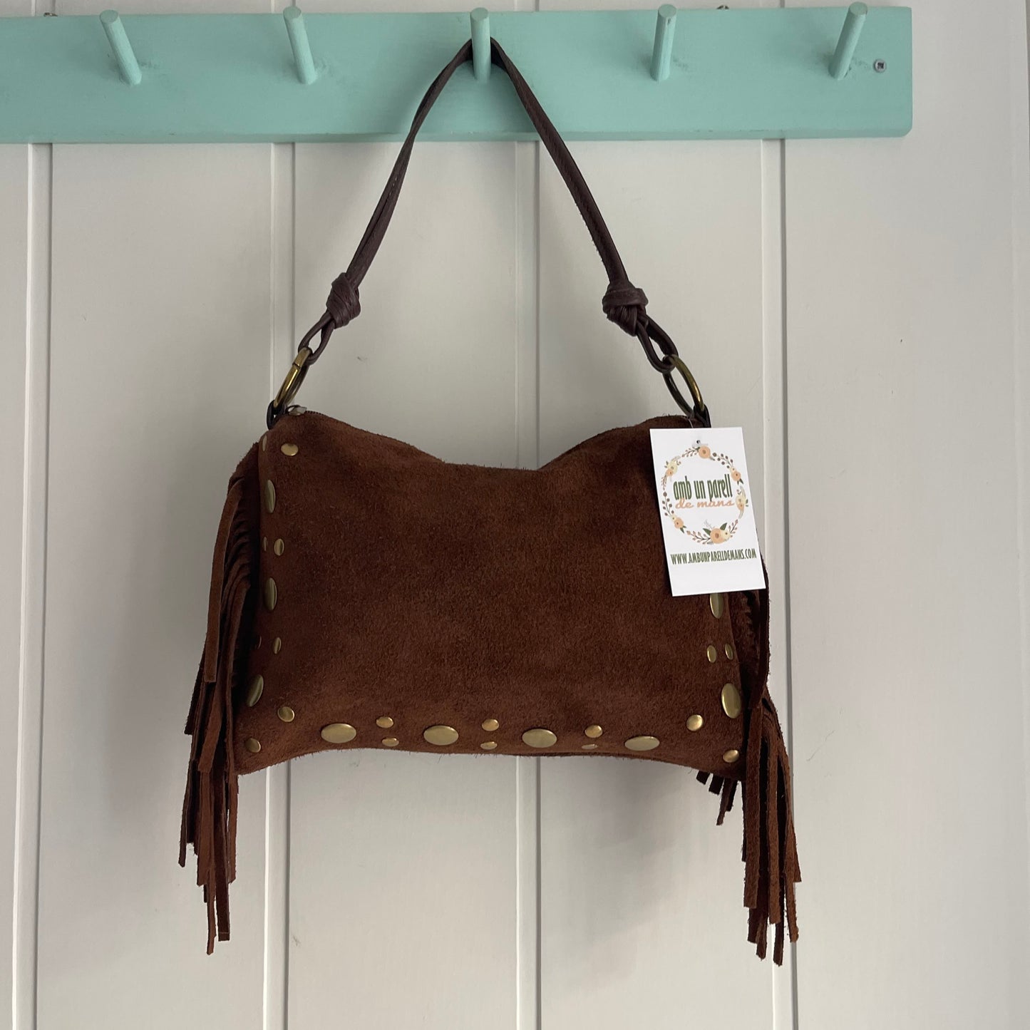 Bolso Tahoma piel marrón - con asa bandolera