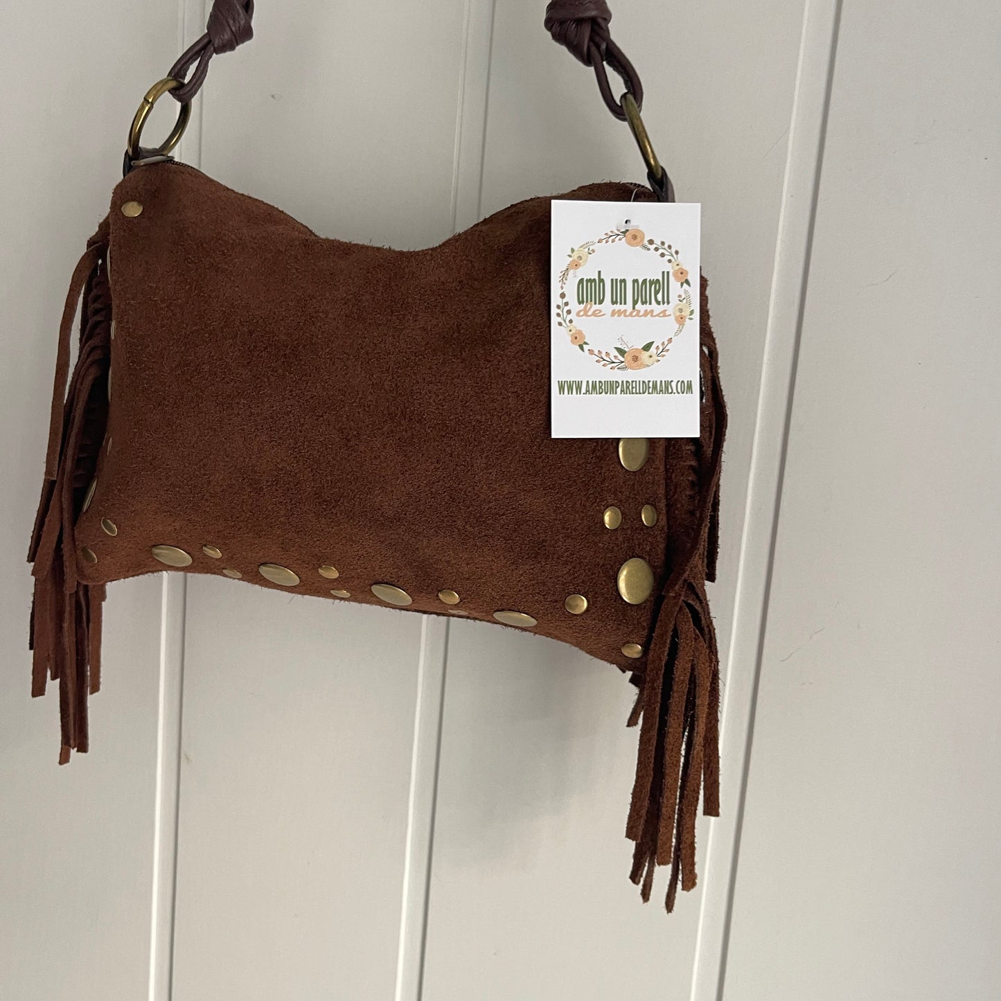 Bolso Tahoma piel marrón - con asa bandolera