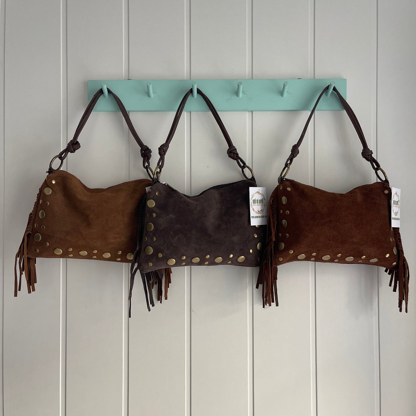 Bolso Tahoma piel marrón - con asa bandolera