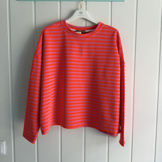 Sudadera Navy fluor fucsia y naranja