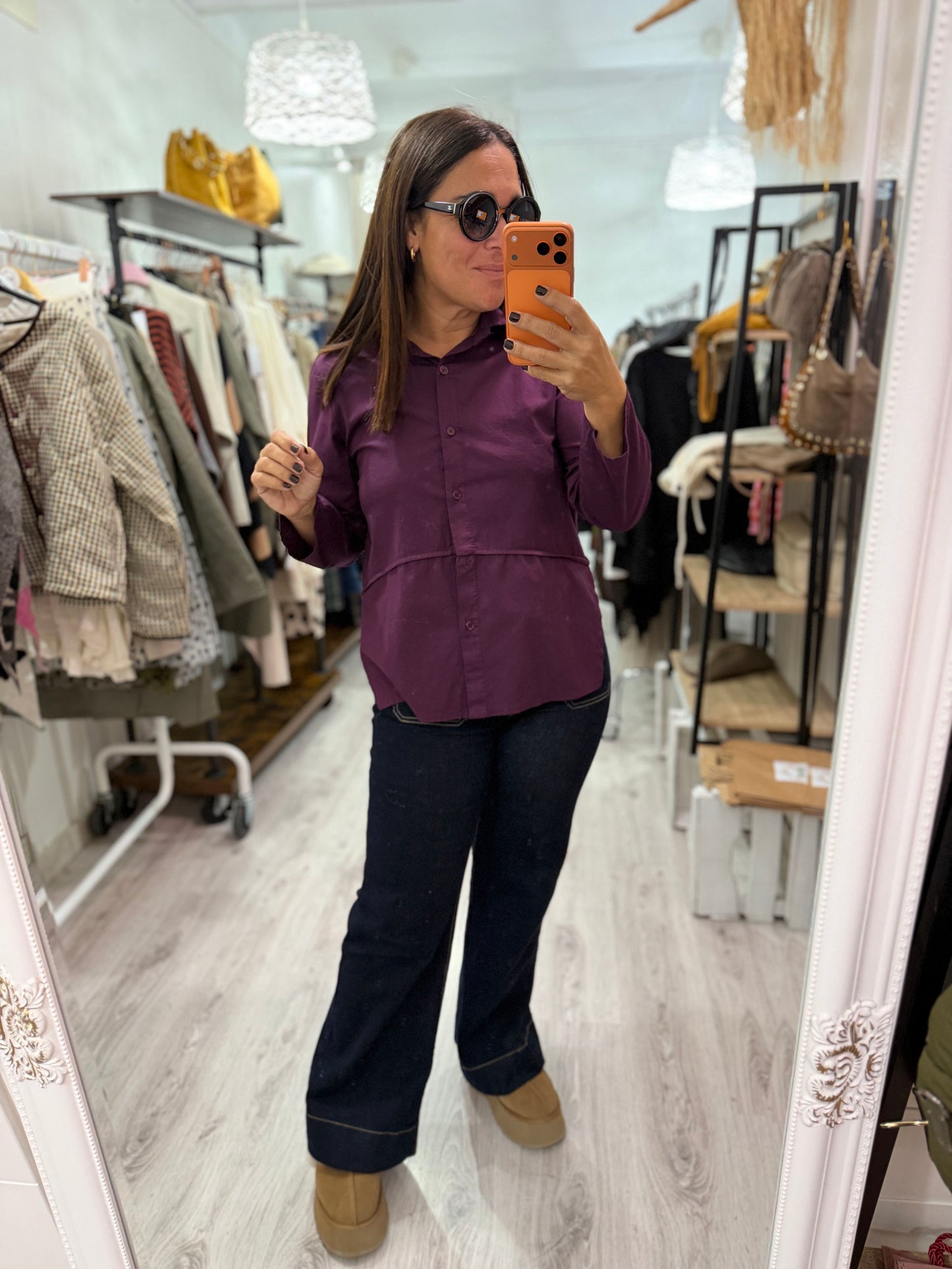 Camisa Amaia berenjena