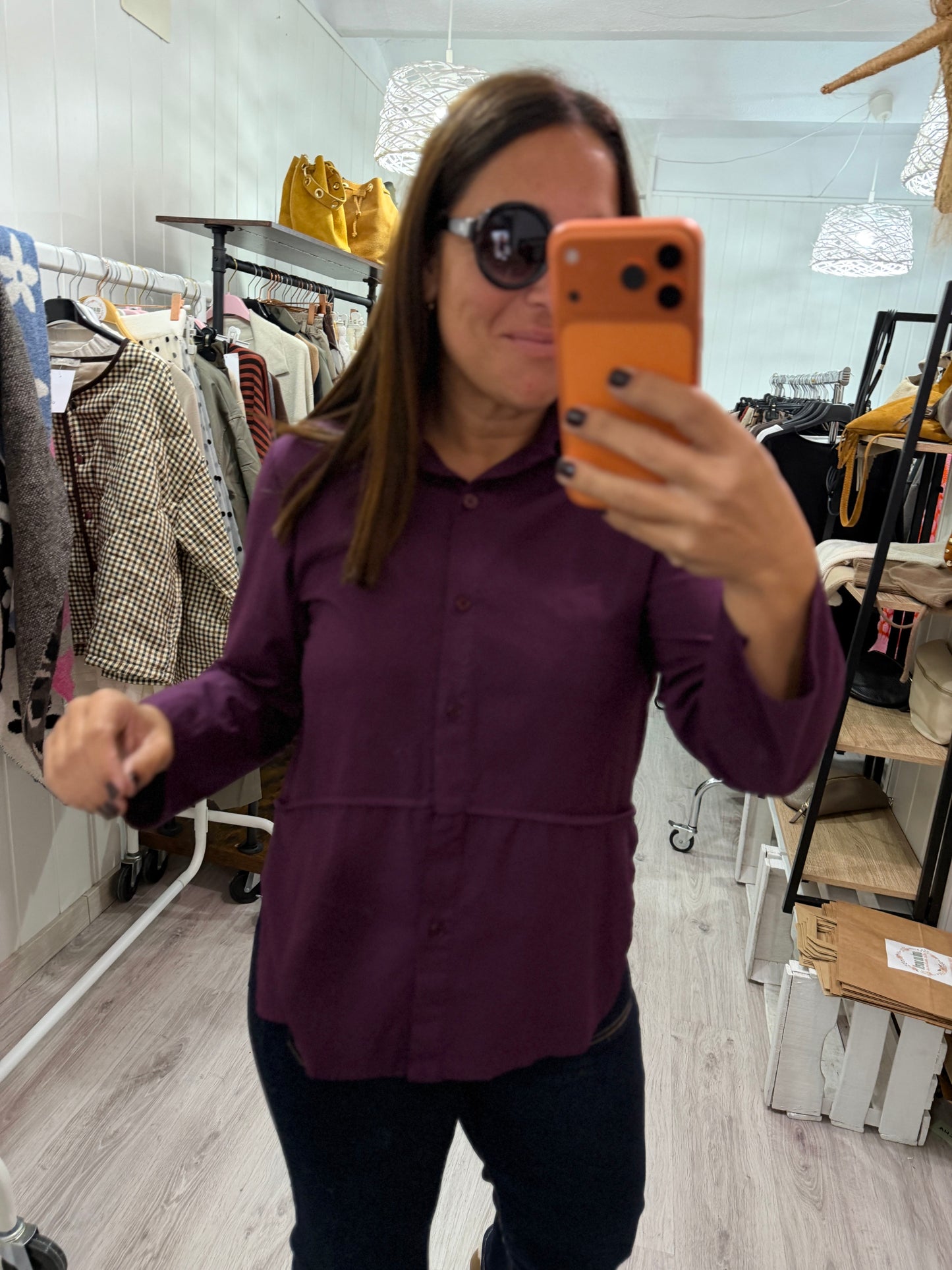 Camisa Amaia berenjena