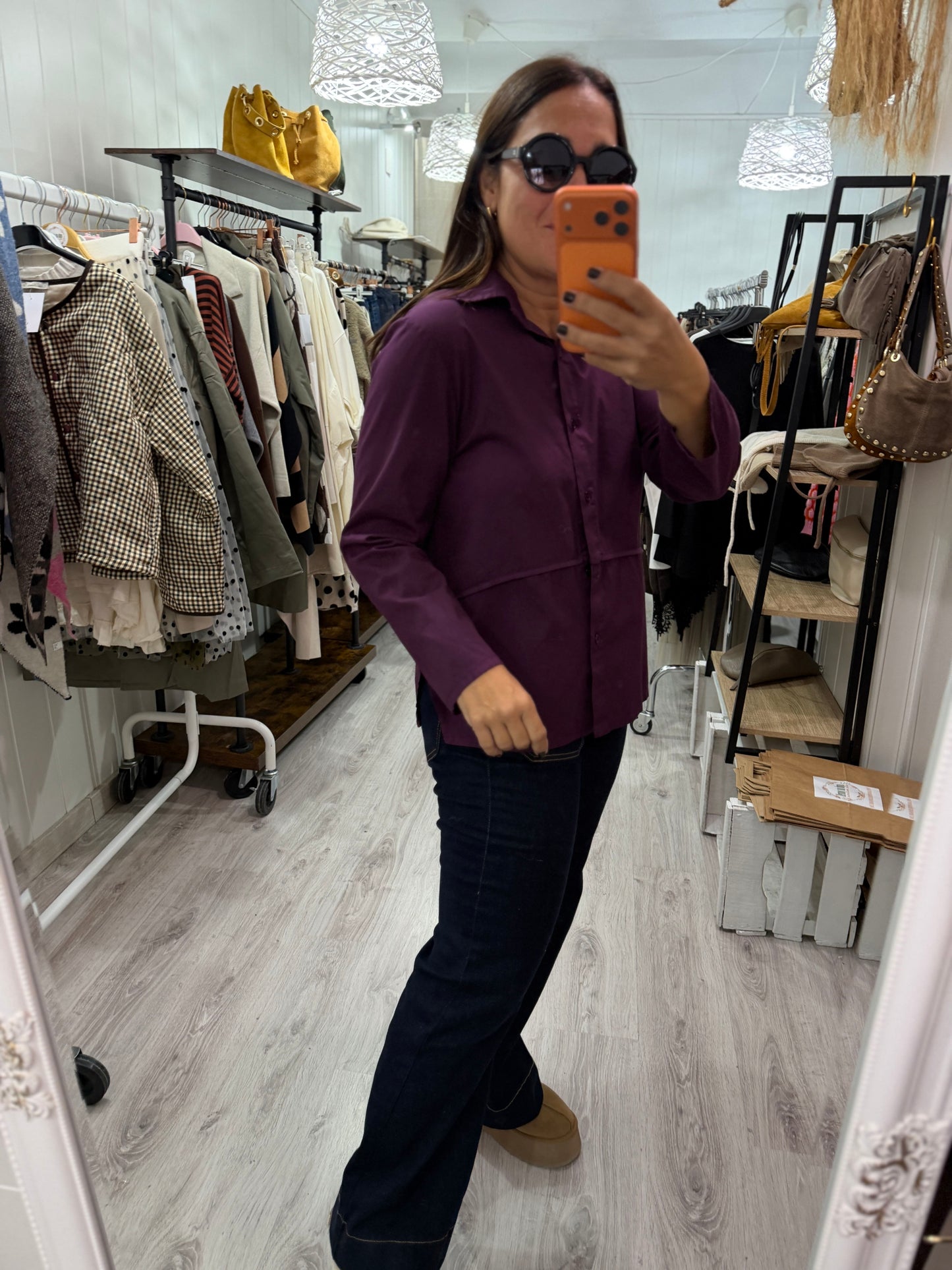 Camisa Amaia berenjena