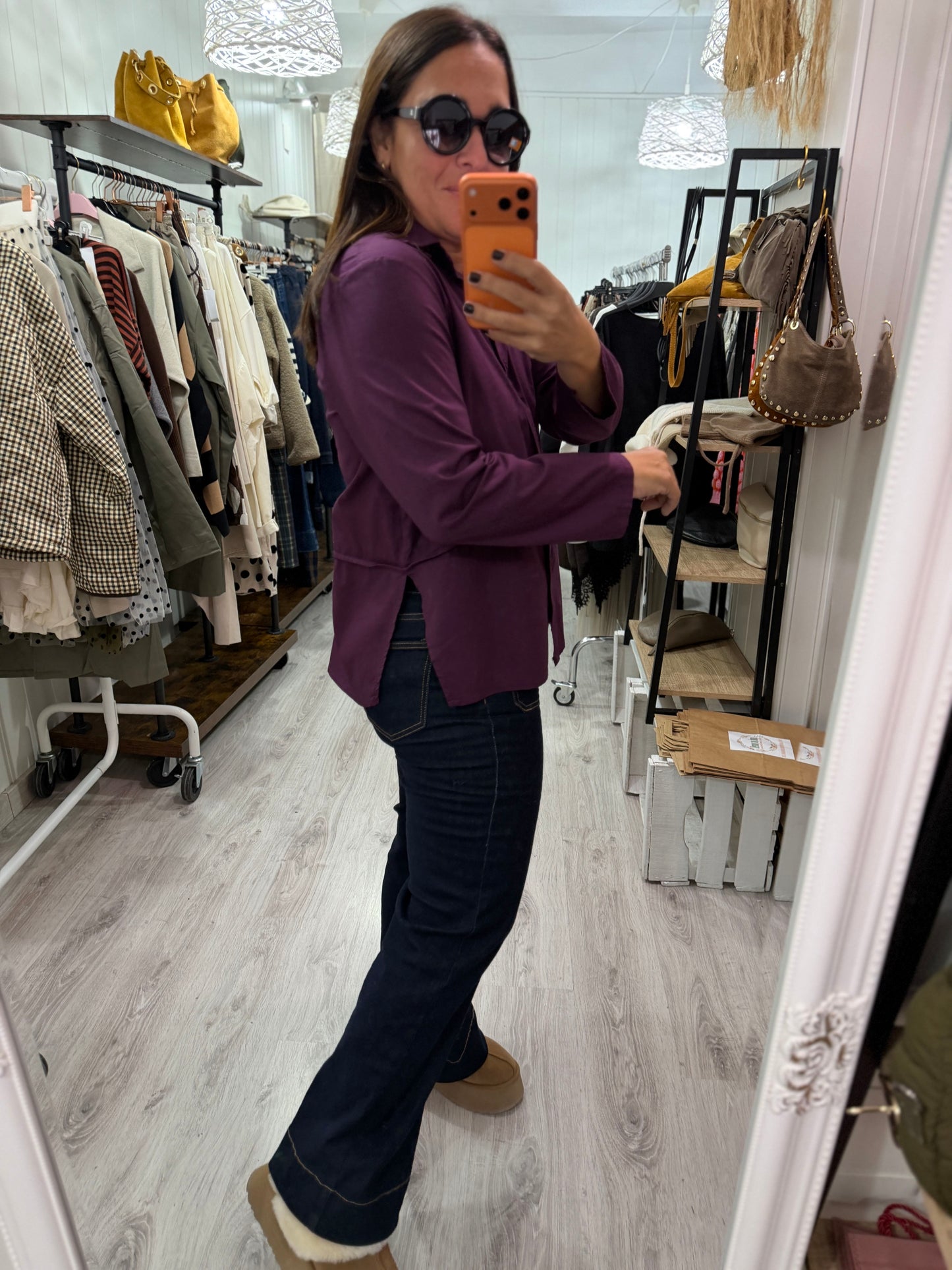 Camisa Amaia berenjena