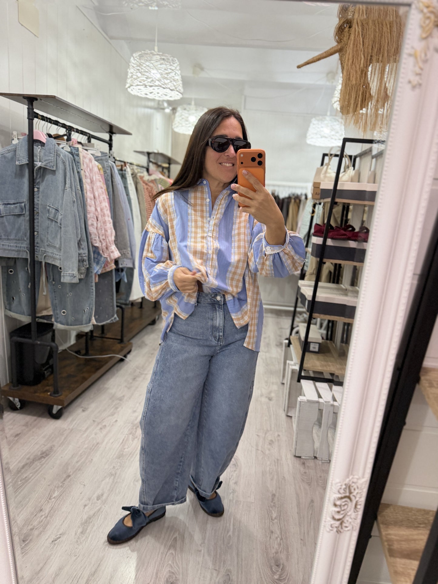 Pantalón Jeans Barrel azul