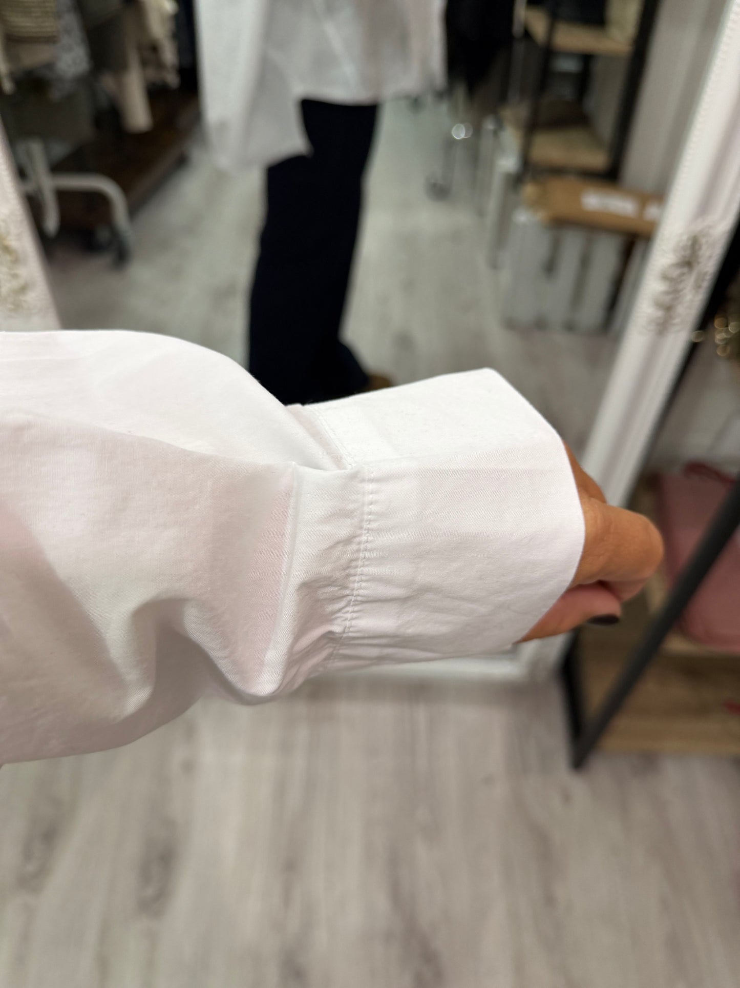 Camisa Karmele oversize  blanco