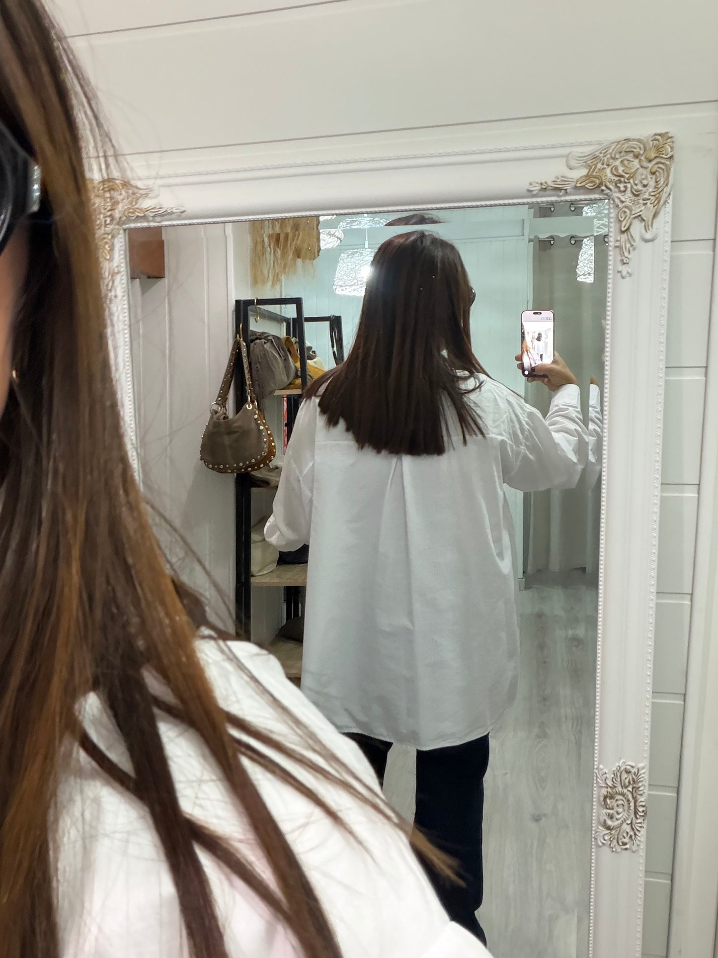 Camisa Karmele oversize  blanco