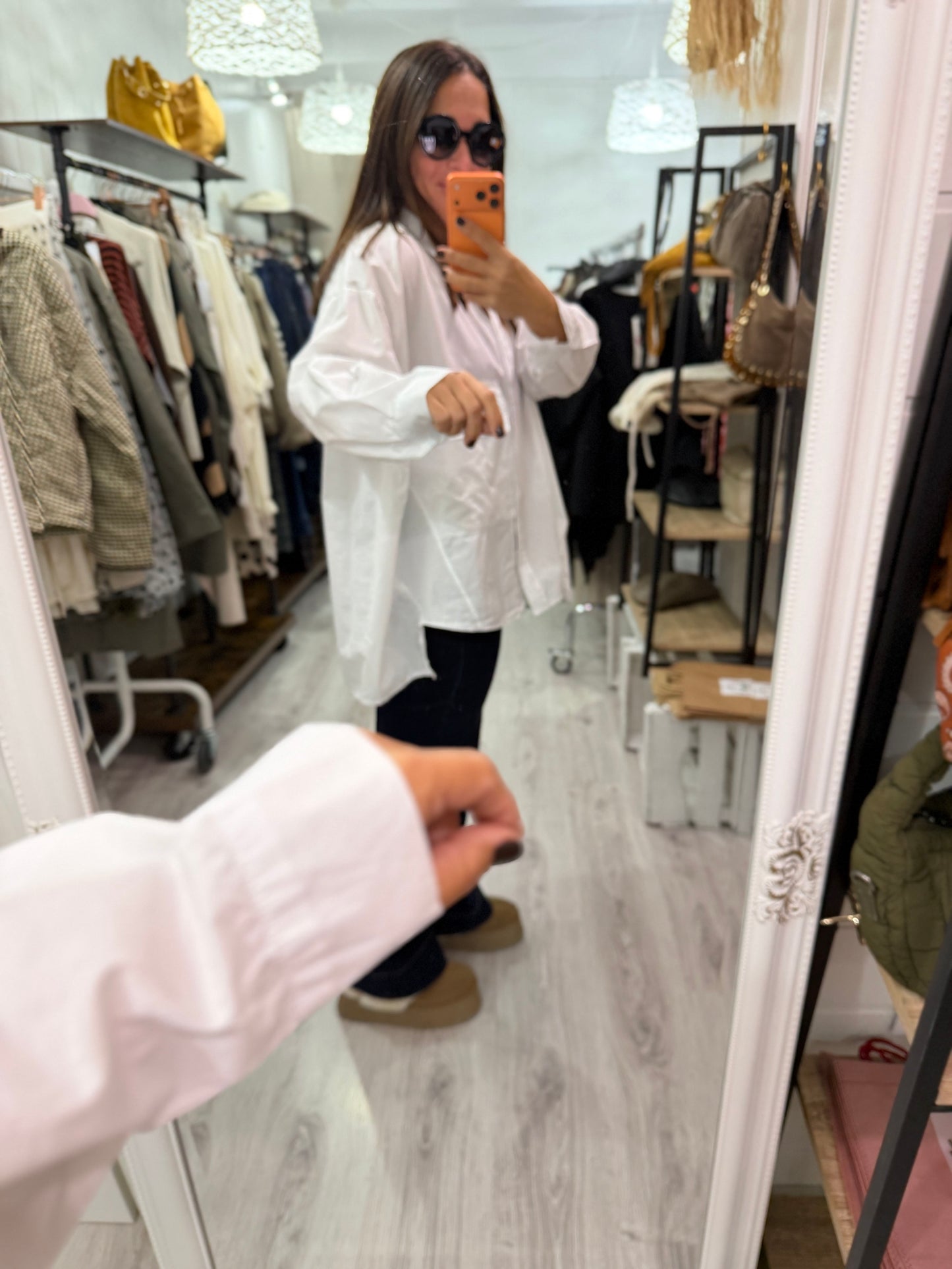 Camisa Karmele oversize  blanco