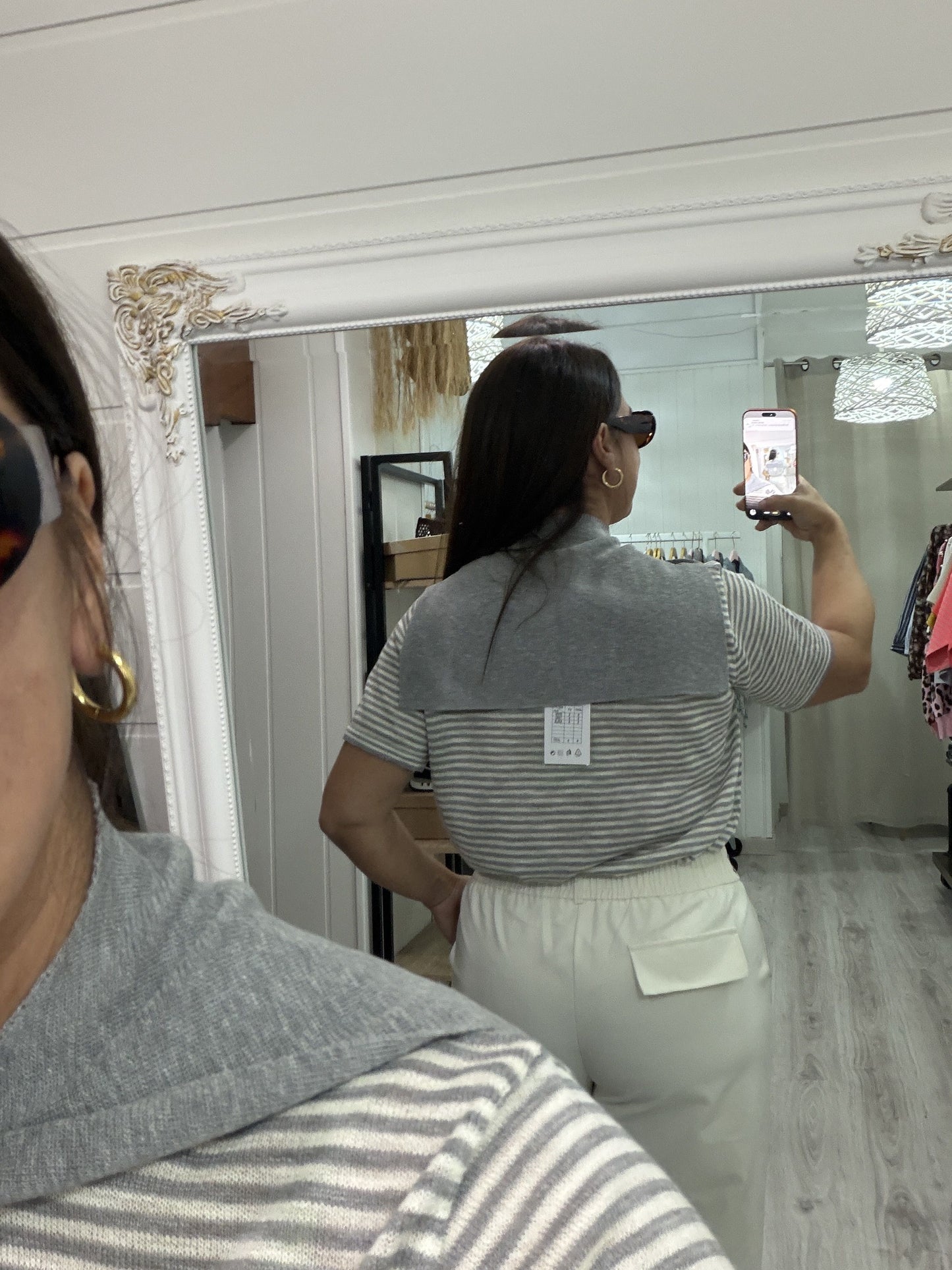 Camiseta Maica punto gris