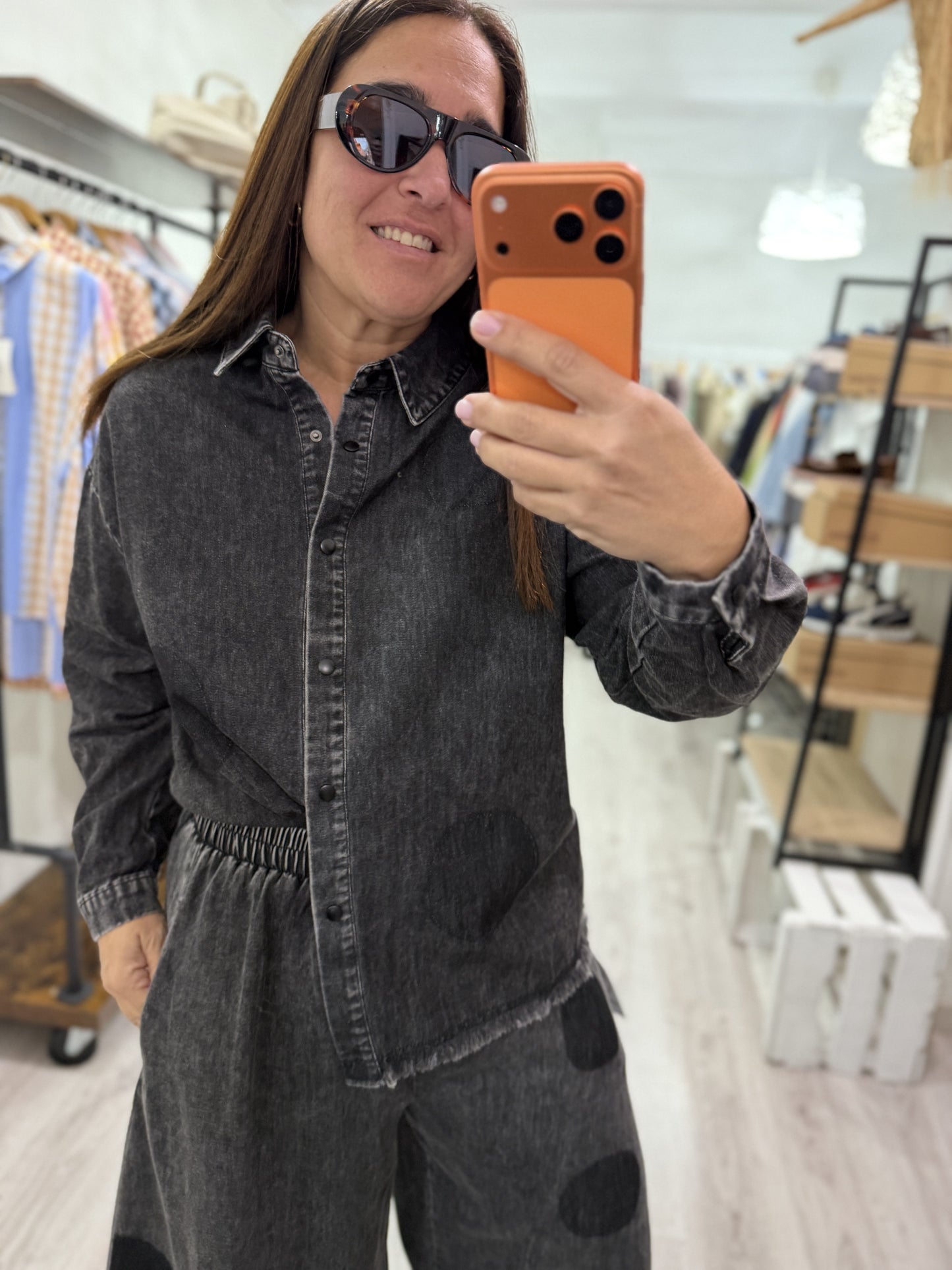 Camisa Topo Jeans negro