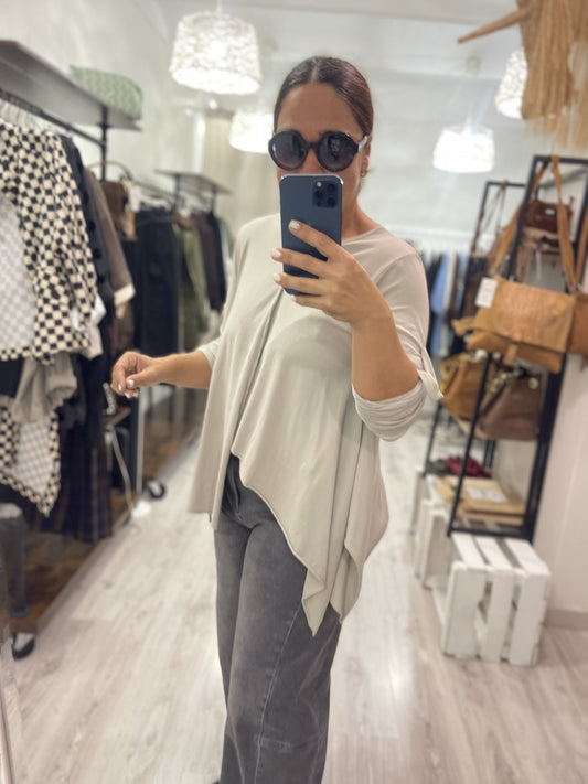 Camiseta Picos beige