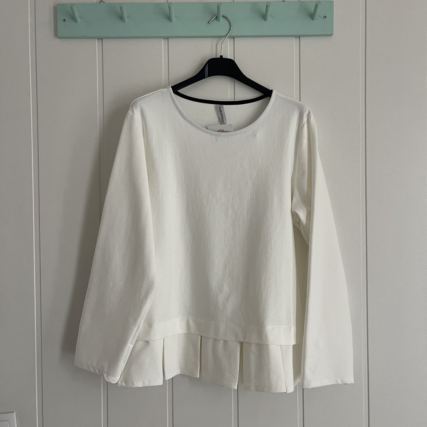 Sudadera Plisados punto roma blanco
