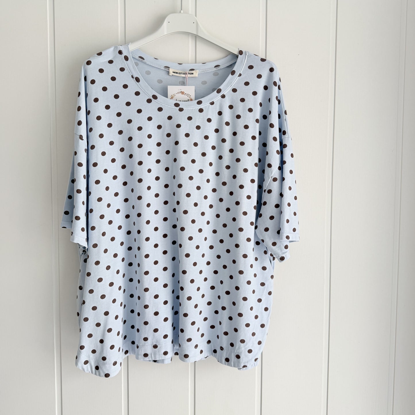 Camiseta Topos azul cielo