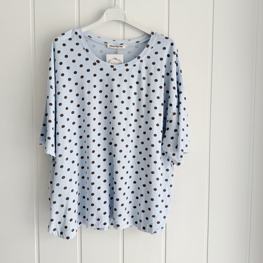 Camiseta Topos azul cielo