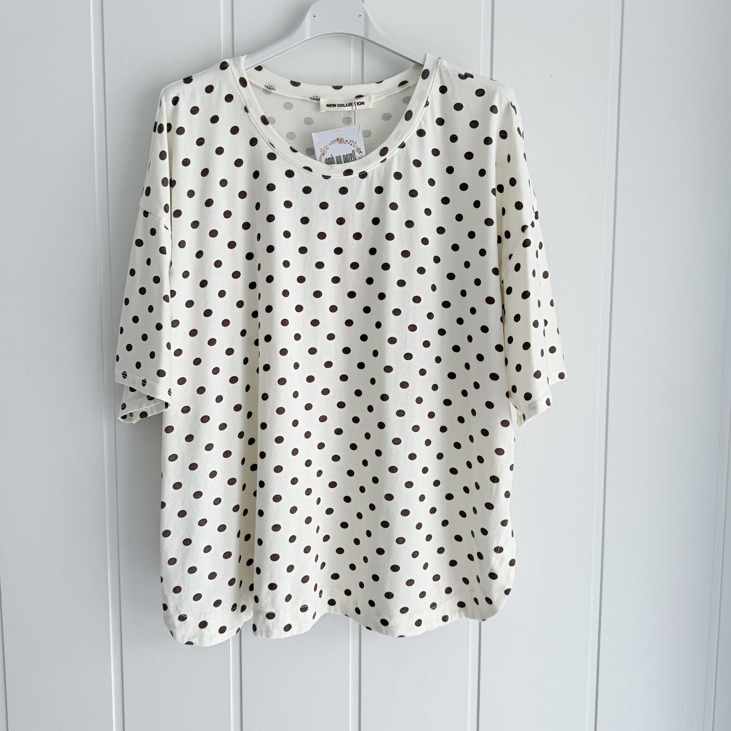 Camiseta Topos beige