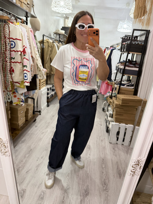 Pantalón jeans bombacho