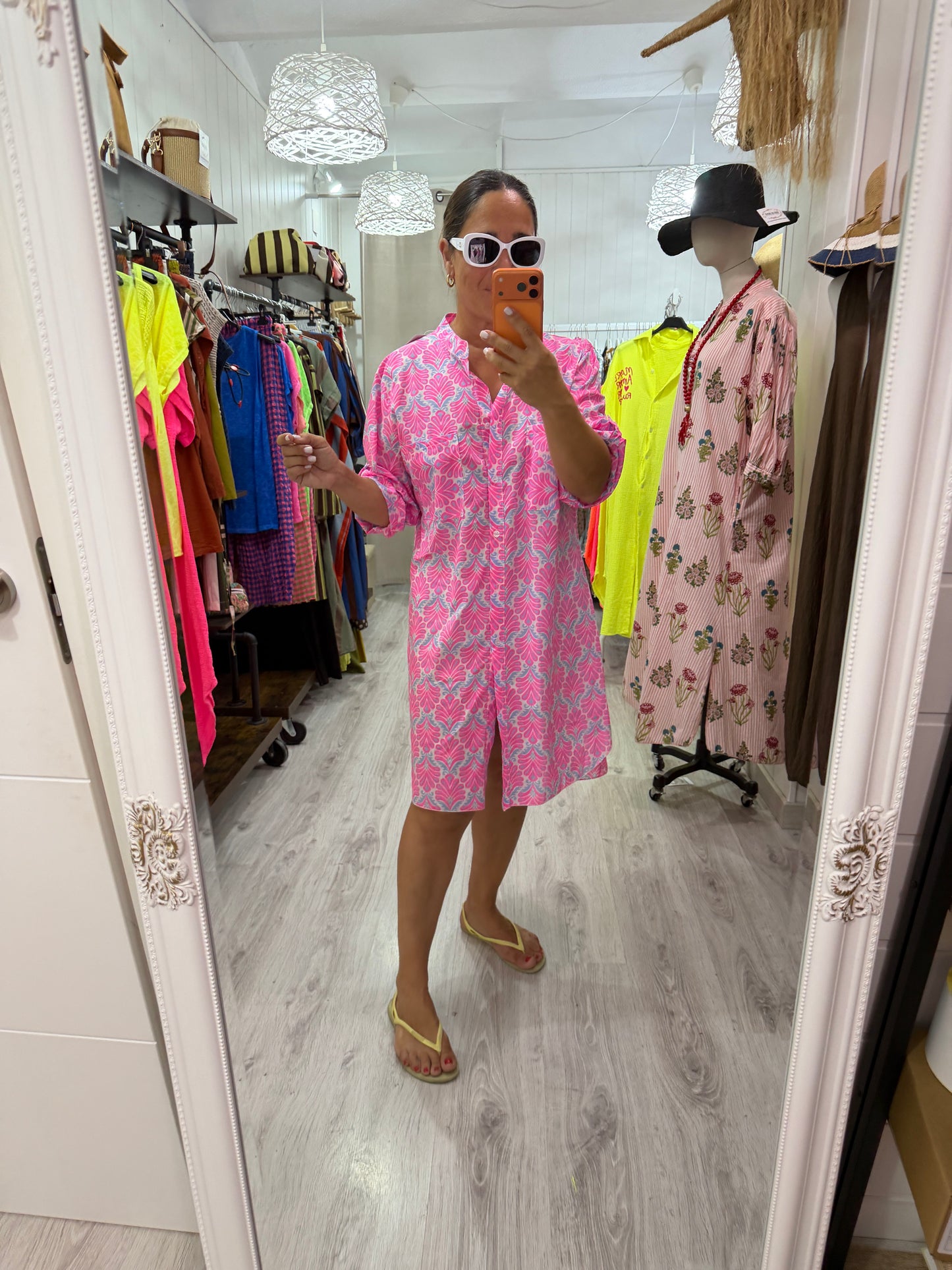 Camisola Santorini lila y fucsia