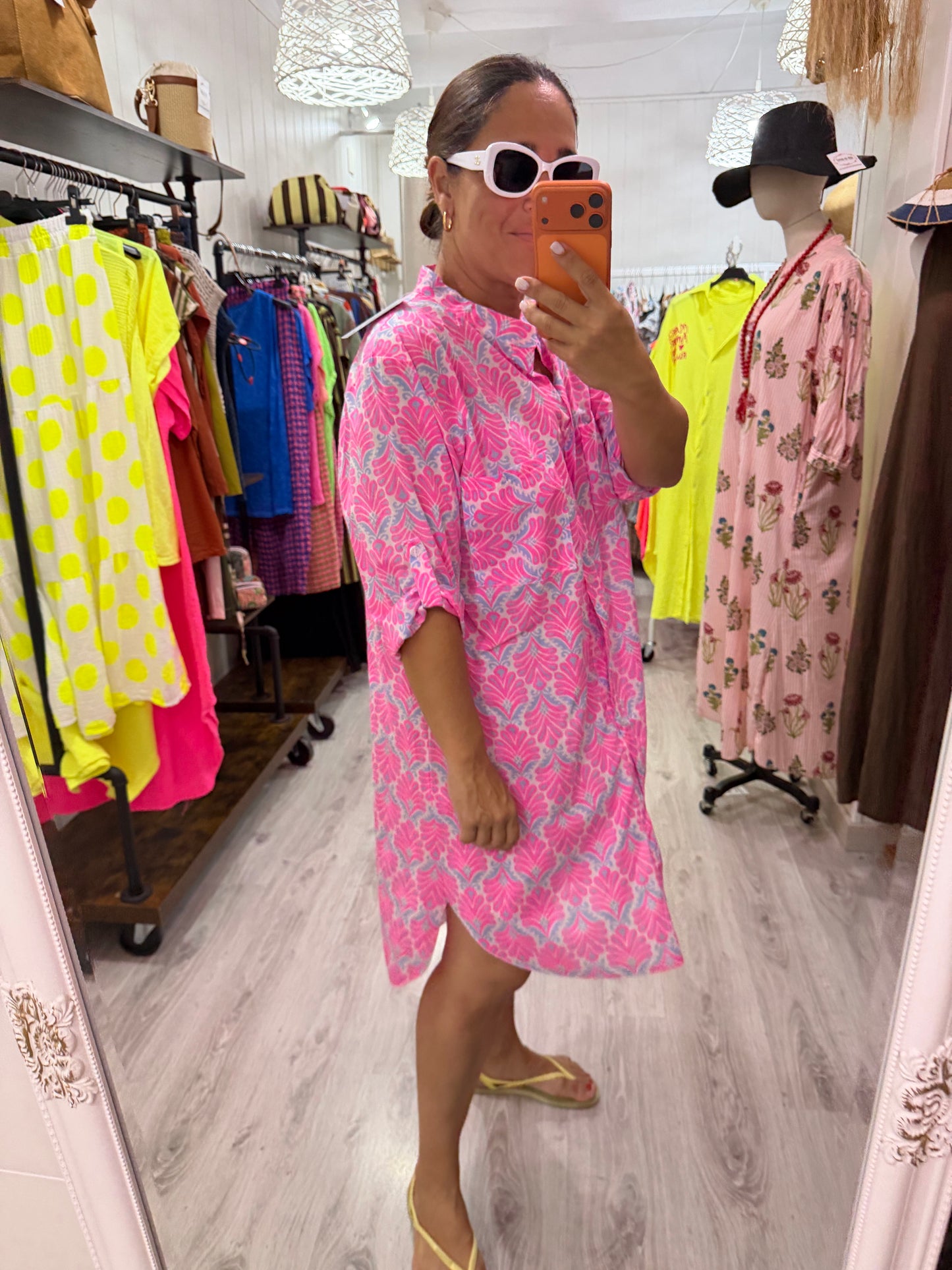 Camisola Santorini lila y fucsia