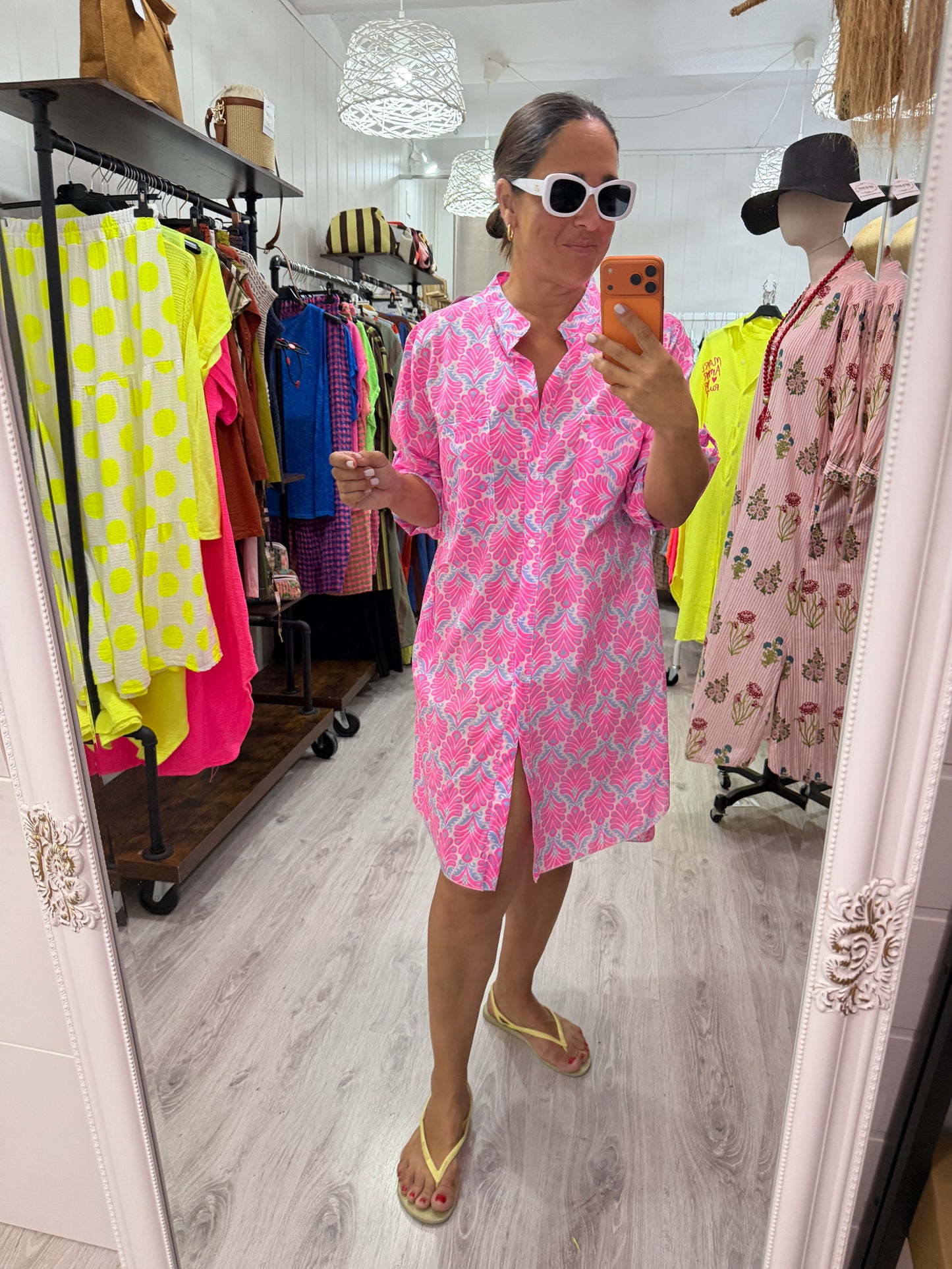Camisola Santorini lila y fucsia