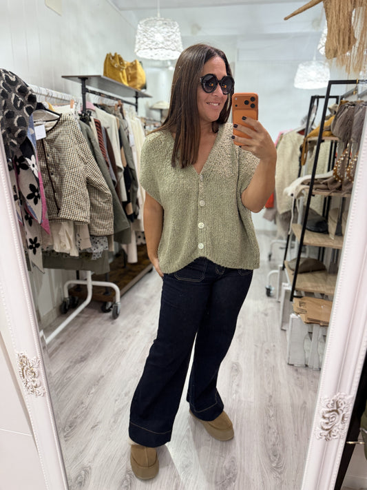 Chaleco borreguito verde