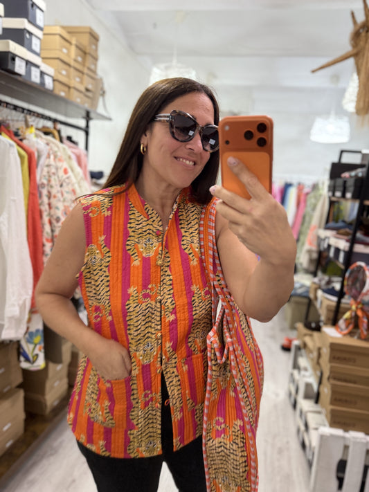 Chaleco Bengala reversible