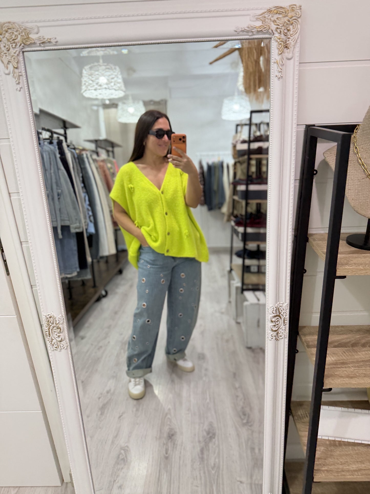 Pantalón Tachas Balloon Jeans