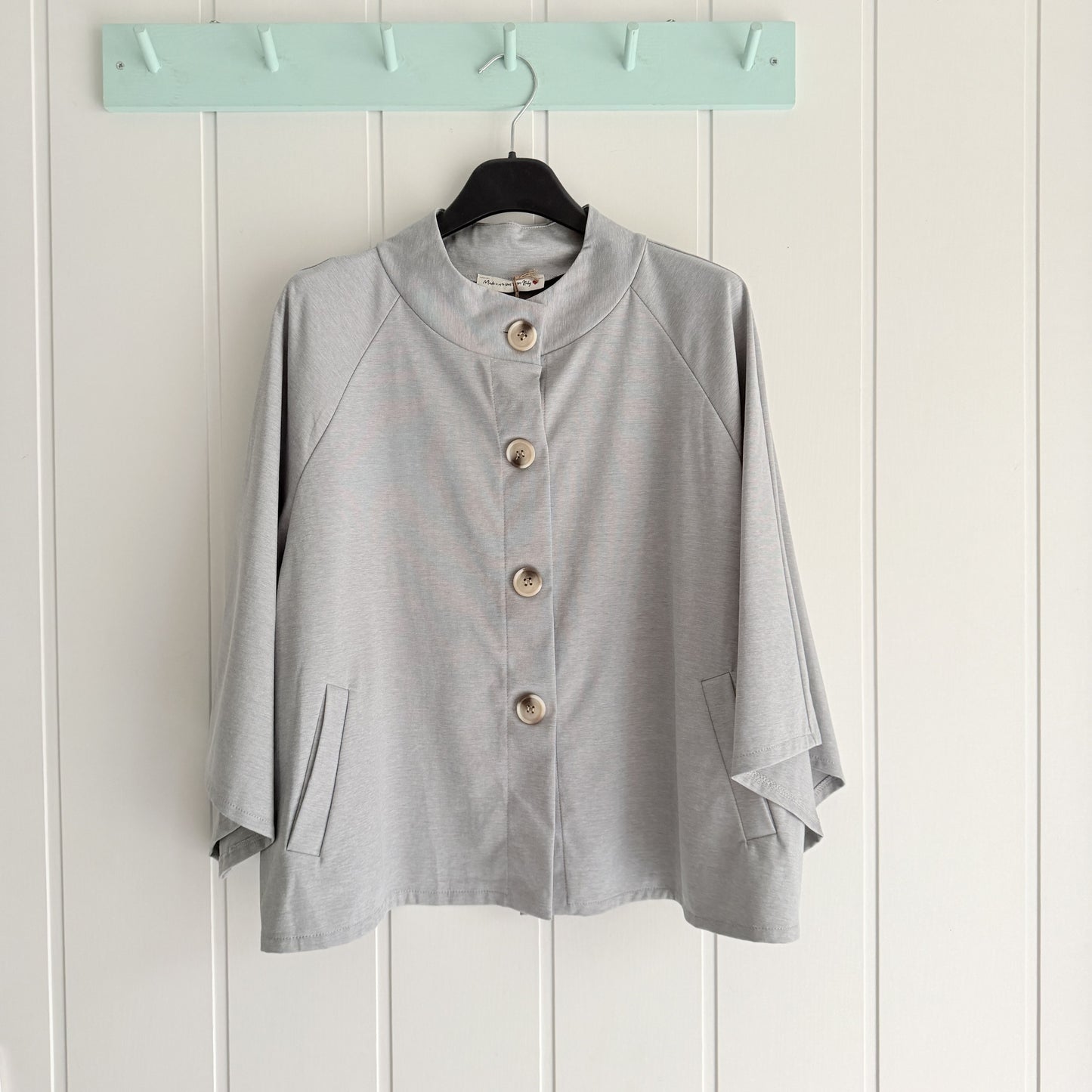 Chaqueta Ada punto roma gris