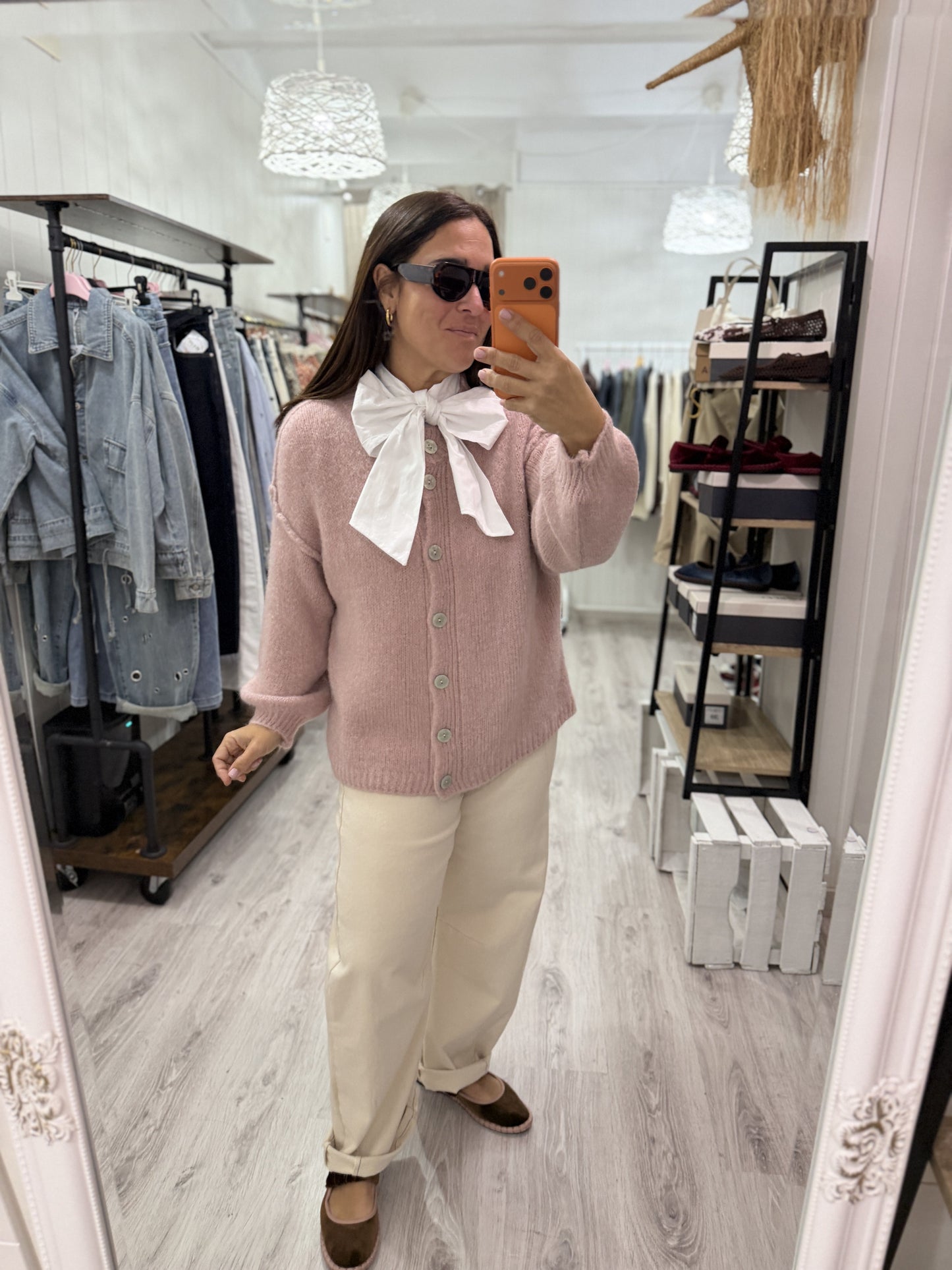 Pantalón Balloon jeans beige