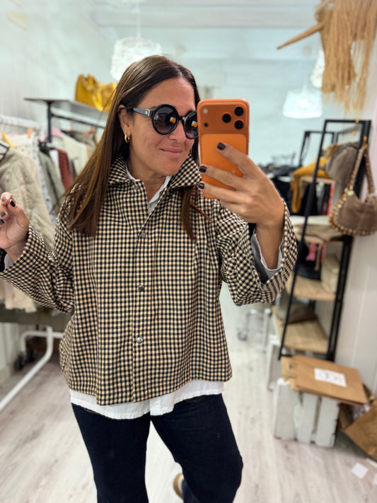 Chaqueta Kobe vichy negro