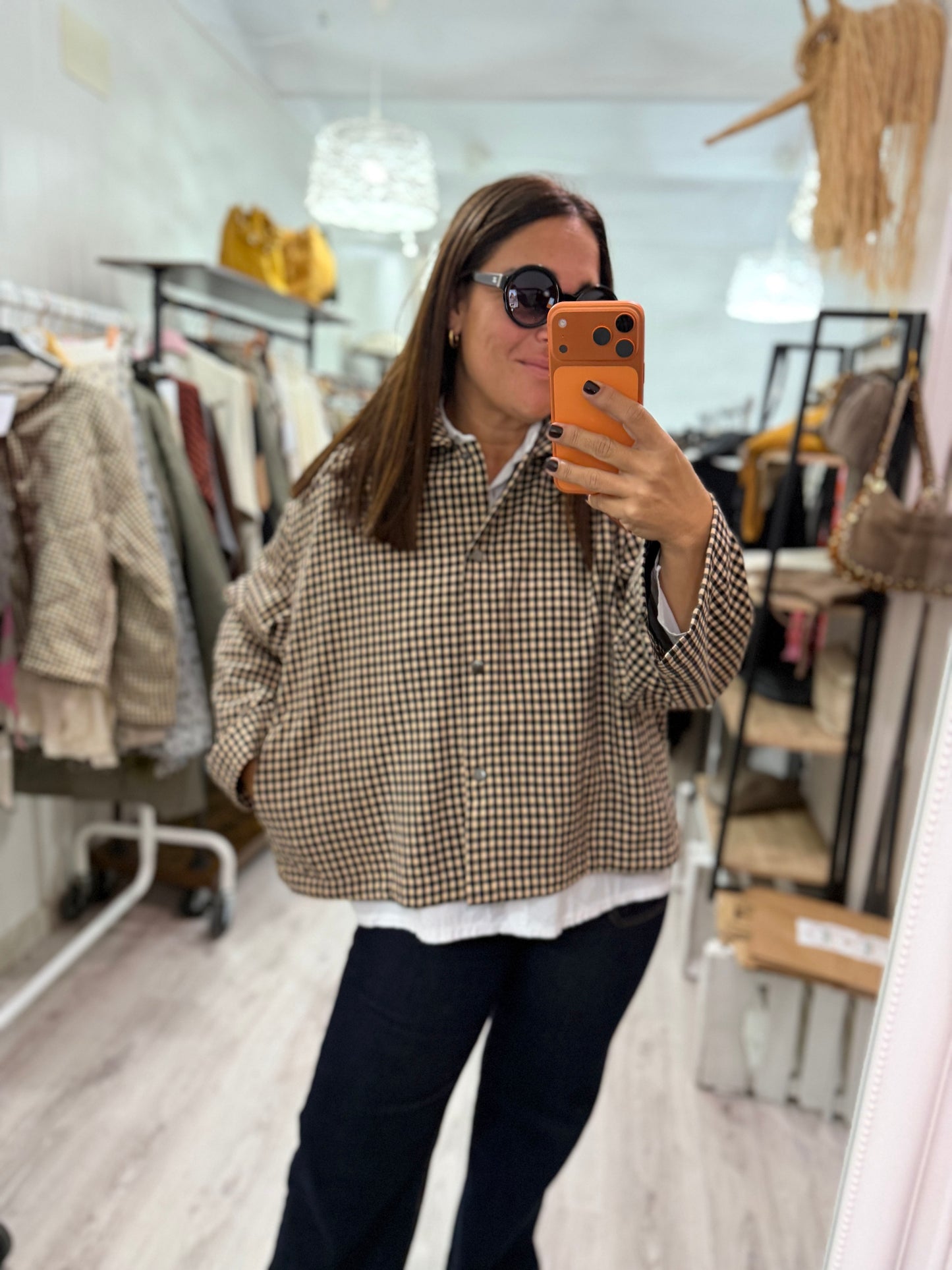 Chaqueta Kobe vichy negro