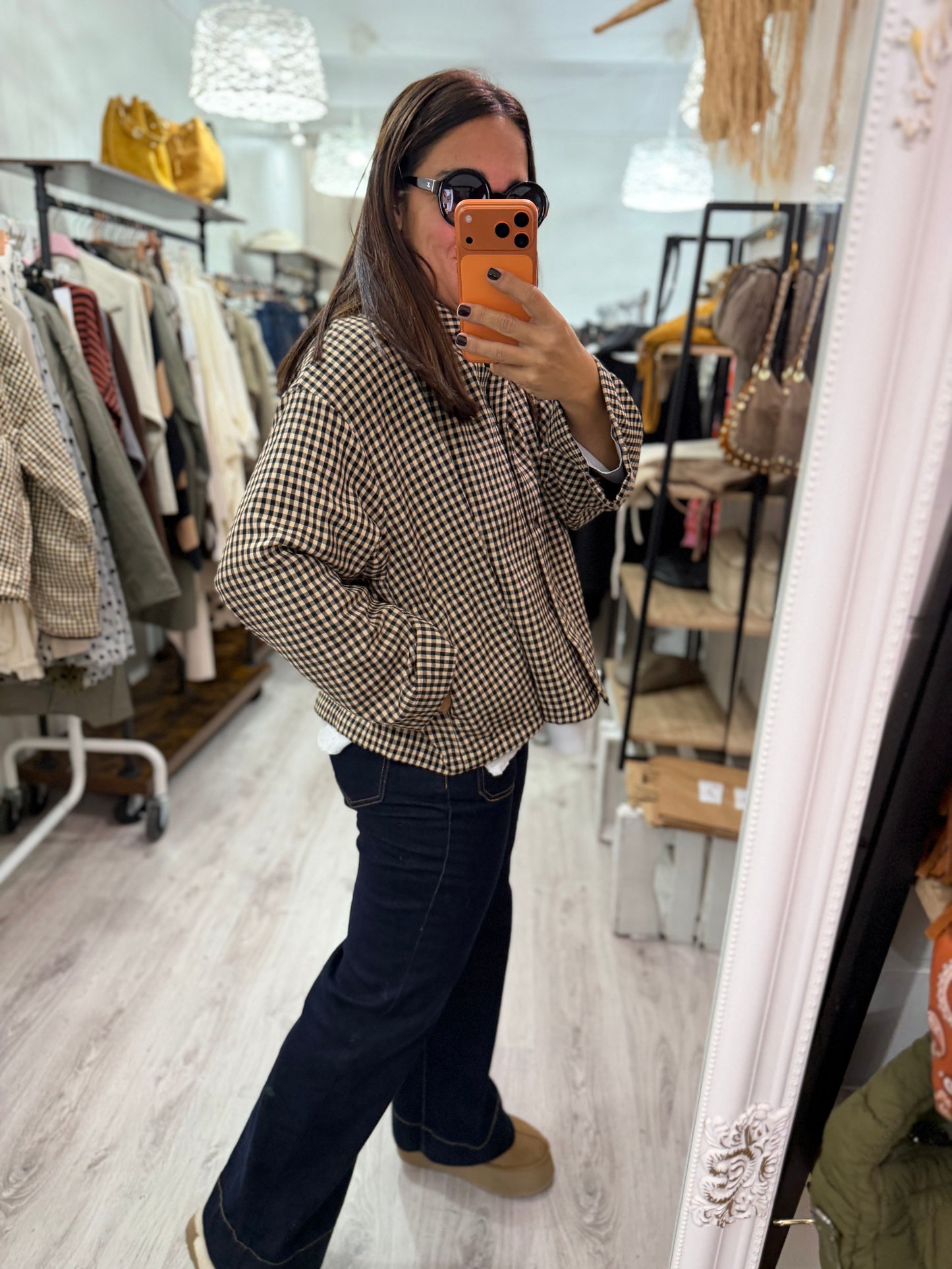 Chaqueta Kobe vichy negro